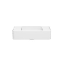 Mod 500mm Matte White Wall Hung Basin with Overflow